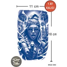 Trakya Tattoo 1 Ay Kalıcı Dövme Yarım Kol Gagster Kız Geçici Dövme