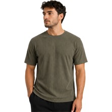 Fitilli Ottoman Kumaş Erkek Tişört 26047