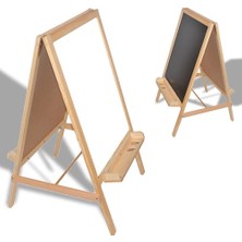 Çanakcı Ahşap Çocuk Yazı Tahtası - Çift Taraflı Beyaz Kara Tahta 100 cm x 52 cm Ölçülerinde