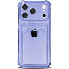 Cayk iPhone 17 Pro Max Uyumlu Kamera Korumalı Kartlıklı Köşeleri Airbag Tasarımlı Darbe Önleyici Mor