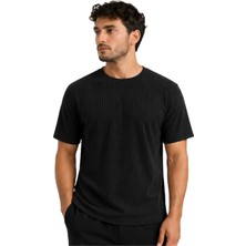 Fitilli Ottoman Kumaş Erkek Tişört 26047