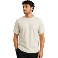 Fitilli Ottoman Kumaş Erkek Tişört 26047