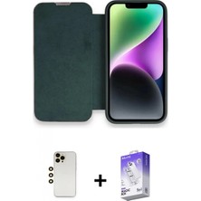 Pileli Store Pilelistore™ iPhone 13 Pro Max Kılıf Siluet Minimal Serisi - Siyah Bilvis 5in1 3D Magic Cam Ekran Koruyucu + Shine Kamera Lens - Gd