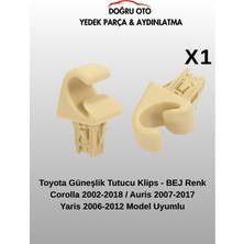 Doğru Oto Toyota Corolla Auris Yaris Için Güneşlik Tutucu Klips Bej Renk