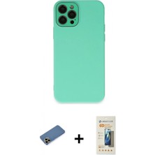 Pileli Store Pilelistore™ iPhone 12 Pro Max Kılıf Çekirdek Modern Serisi - Siyah 6d Mat Seramik Hayalet Nano Ekran Koruyucu + Shine Kamera Lens Koruma Cam - Gd