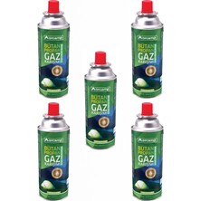 Orcamp 5'li Set Kamp Gaz Kartuşu Tüp 227 gr Orgaz KTS227 %30 Propan %70 Butan Karışımı