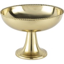 Qua Home Lune Ayaklı Servis Kase Gold 16X13 cm
