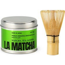 La Matcha Neon Series Premium Matcha 30 G + Matcha Whisk (Chasen)