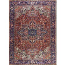 Pera Halı Kırmızı, Kiremit ve Bordo Tonlu Vintage Halı  - Outlet - FLT0733BOU