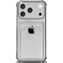 Cayk iPhone 17 Pro Max Uyumlu Kamera Korumalı Kartlıklı Köşeleri Airbag Tasarımlı Darbe Önleyici Siyah