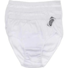 Gümüş Kadın Beyaz Ribana Bato Slip Külot 6'lı Paket  3040