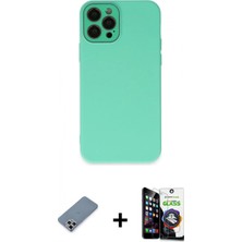 Pileli Store Pilelistore™ iPhone 12 Pro Max Kılıf Çekirdek Modern Serisi - Şeffaf Temperli Cam Ekran Koruyucu + Metal Kamera Lens Koruma Cam - Gs