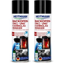 Heitmann Heıtmann Fırın, Izgara ve Şömine Camı Temizleyici Sprey 400 ml Yağ Çözücü Güçlü Temizlik x 2 Adet