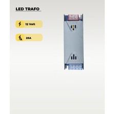 AC Aydınlatma 12V 25A 300W Ultra Slim LED Trafo İnce Kasa Yüksek Performans Güç Kaynağı