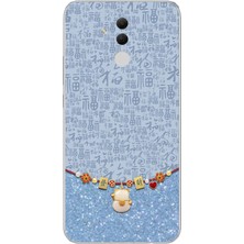 Le Balvo Huawei Mate 20 Lite Uyumlu Mavi Japon Desen Baskılı Silikon Kılıf