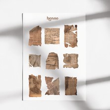 Henno Vintage Yırtık Kağıt Temalı Sticker Seti (1 Adet A6) | Ajanda, Defter, Planlayıcı Çıkartma