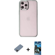 İlk El Grup Pilelistore™ iPhone 12 Pro Max Kılıf Doruk Doku Prime - Siyah 34D Izgaralı Cam + Metal Kamera Lens Koruma Cam - Sh