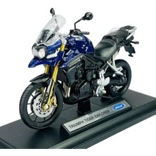 Welly Triumph Lisanslı 1:18 Motorsiklet Model Koleksiyon Motorsiklet Model Tiger Explorer Metal-Plastik 16X10.5 cm Kutuda