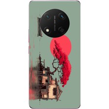 Le Balvo Honor Magic 7 Lite Uyumlu Sahil Evi Baskılı Silikon Kılıf