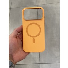 Iphone 17 Pro Uyumlu Magsafe Şarj Destekli Içi Kadife Silikon Kılıf Magsafe Uyumlu Telefon Kılıfı