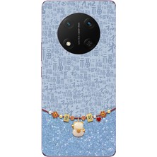 Le Balvo Honor Magic 7 Lite Uyumlu Mavi Japon Desen Baskılı Silikon Kılıf