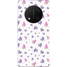Le Balvo Honor Magic 7 Lite Uyumlu Karpuz ve Üzümler Baskılı Silikon Kılıf