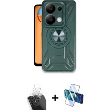 Pileli Store Pilelistore™ Redmi Note 13 Pro 4g Kılıf Nova Yansıma Prime - Siyah 3D Antistatik Seramik Nano Ekran Koruyucu + Kamera Lens Koruma Cam - Sf