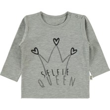 Civil Baby Kalp Taçlı 6-18 Ay Sweatshirt - Gri