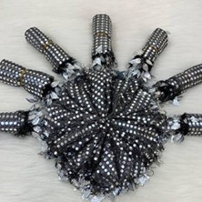 Karakız Halay Mendili Pullu Siyah 10'lu paket