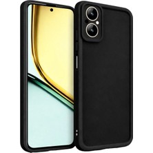 Fenza Realme C67 ve Realma 12 Lite Uyumlu Siyah Renkli Mat Silikon Telefon Kılıfı