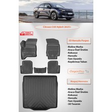 Rizline Citroen C4X Hybrit 2025 ve Sonrası 3D Havuzlu Paspas ve Bagaj Havuzu Set