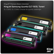 Kingjet Samsung Uyumlu CLT-K503L Yüksek Kapasiteli 4 Renk (Takım) Çipli Muadil Toner | SL-C3060ND