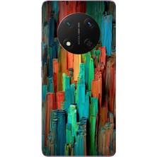 Le Balvo Honor Magic 7 Lite Uyumlu Dikey Renkler Baskılı Silikon Kılıf
