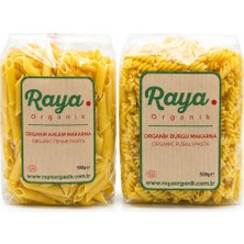 Raya Organik Organik Kalem ve Burgu Makarna 500 gr - 2'li Paket
