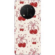 Le Balvo Honor Magic 7 Lite Uyumlu Kiraz Bukleleri Baskılı Silikon Kılıf