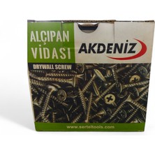 Akdeniz Alçıpan Vidası 3.5 X25MM Matkap Uçlu Siyah Yıldız Borazan Başlı 1000 Adet Kutulu