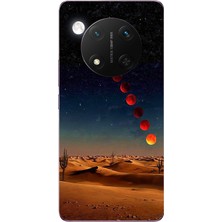 Le Balvo Honor Magic 7 Lite Uyumlu Ayın Geçişi Baskılı Silikon Kılıf