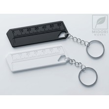 Midori Works Sürgülü Mini Kumpas Anahtarlık - Mühendis Mimar Hediyesi Cetvel