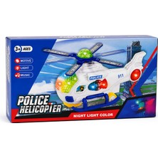 Duman Oyuncak Işıklı Müzikli Polis Helikopter Oyuncak – Hareketli Pervane, 3+ Yaş