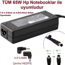 Afila Hp 19.5V 2.31A 4.5*3.0mm Uyumlu Notebook Şarj Adaptörü (65W) Universal