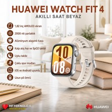 Huawei Huaweı Kapsamlı Spor Modları ve Sağlık Sensörleri ,watch Fit 4 Akıllı Saat Beyaz