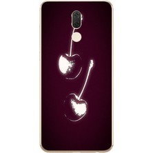 Le Balvo Huawei Mate 10 Lite Uyumlu Iki Kiraz Baskılı Silikon Kılıf