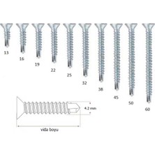 Labshop41 4.2X22 mm Yhb Matkap Uçlu Akıllı Vida (Dın 7504P) x 50 Adet (RF148)