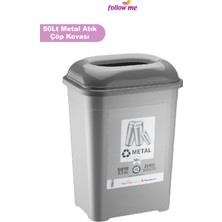 Follow Me Metal Atık Geri Dönüşüm Kutusu (50 Litre) -FM415403