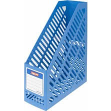 Bigpoint Mavi Plastik Kutu Klasör Magazinlik 25 x 8.2 x 39.5 cm Dayanıklı ve Esnek Tasarım