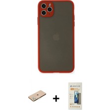 Pileli Store Pilelistore™ iPhone 11 Pro Max Kılıf Ahenk Çizgi Serisi - Siyah 6d Mat Seramik Hayalet Nano Ekran Koruyucu + Renkli Kamera Lens Koruma Cam - Yl