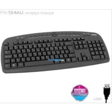Frisby FK-134AU Arapça Q Usb Kablolu Siyah Multimedya Klavye