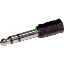 Chester 6.5 mm Jak - 3.5 mm Jak - 6.5 mm Çevirici Krom Kaplama Müzik Aksesuarı Dayanıklı Dış Plastik