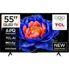 TCL 55T6D 55'' 139 Ekran Uydu Alıcılı 4K Ultra HD Google Smart QLED TV