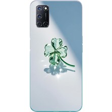 Le Balvo Oppo A52 Uyumlu Yeşil Yonca Baskılı Silikon Kılıf